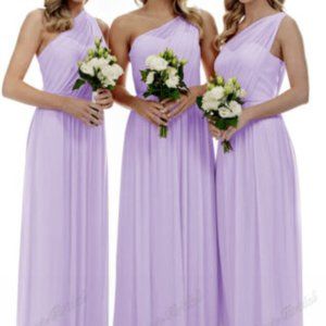 Amy's Bridal Lavender Bridesmaid dress and azaleas lavender bridal belt